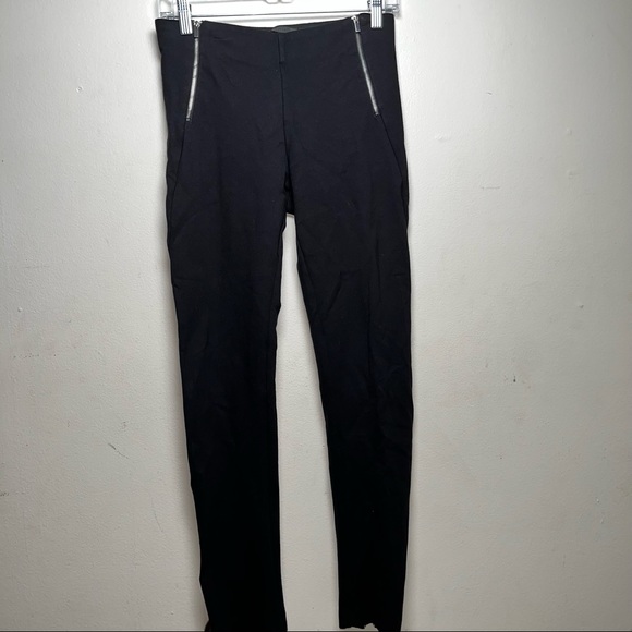 Zara trafaluc black leggings pant with side zip size M - Picture 2 of 12